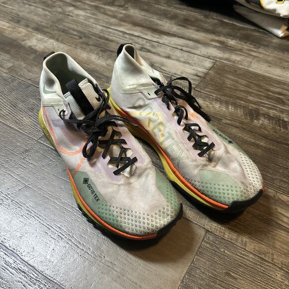 NIKE React Pegasus Trail 4 GTX Running Shoes Mens Size 14 Wolf Grey Green - Picture 1 of 7